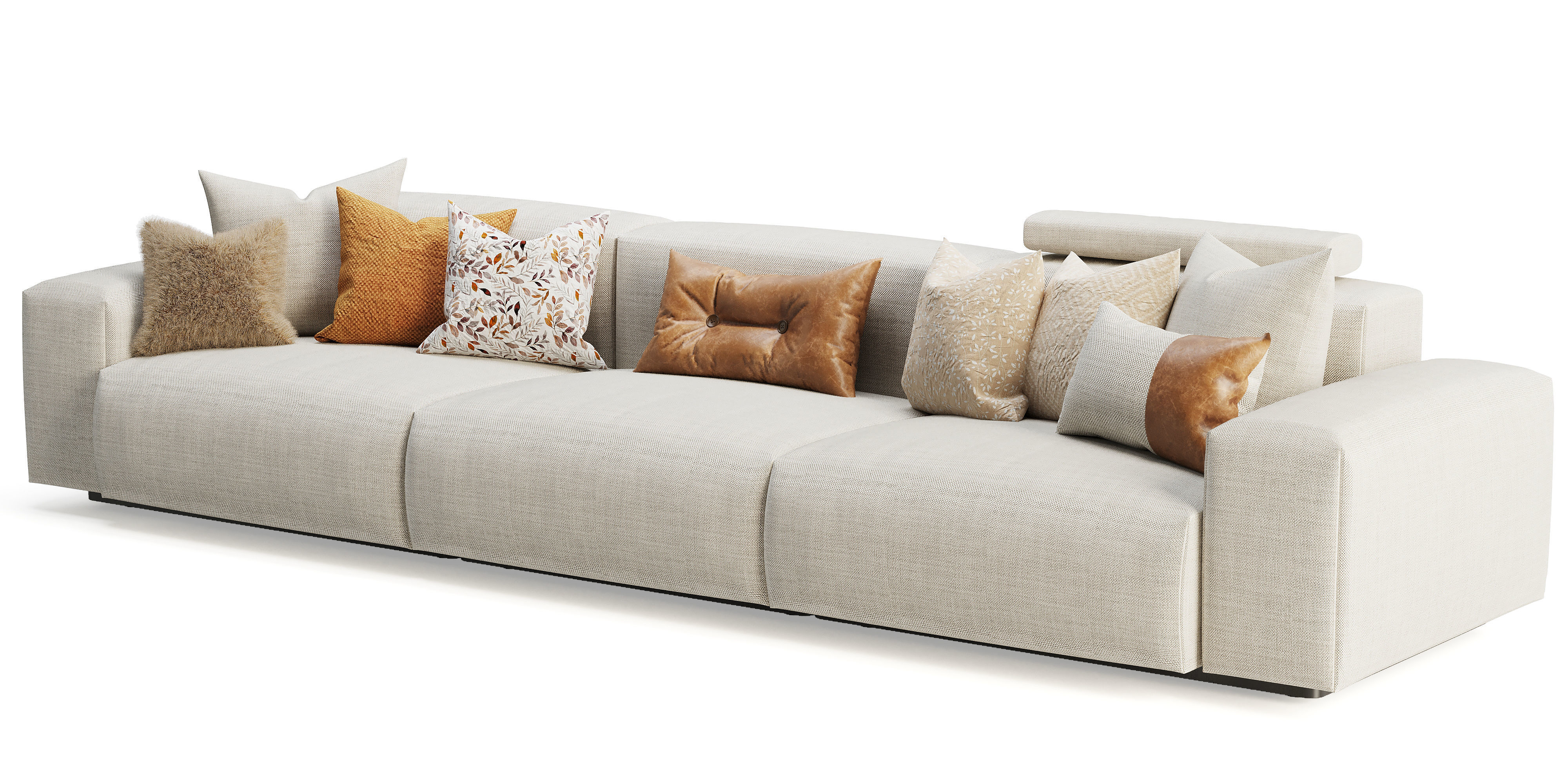 Vitra Soft Modular Sofa Three-Seater 3D model_8