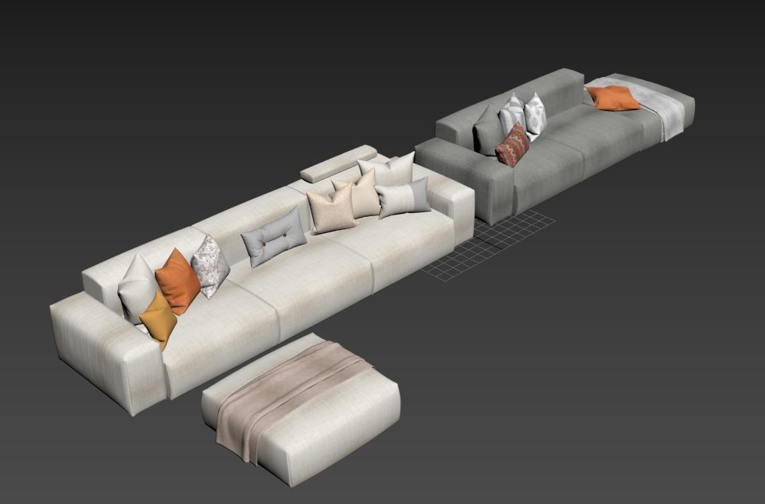 Vitra Soft Modular Sofa Three-Seater 3D model_15