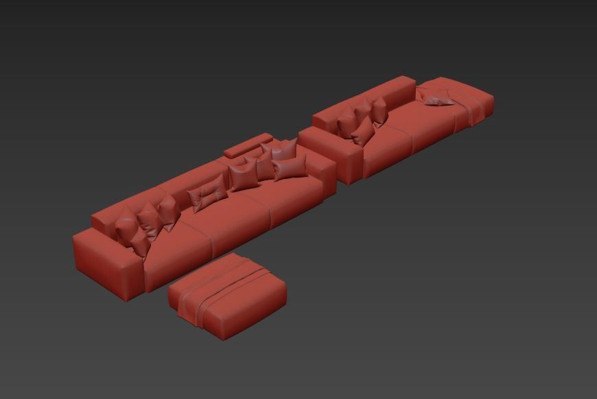 Vitra Soft Modular Sofa Three-Seater 3D model_17