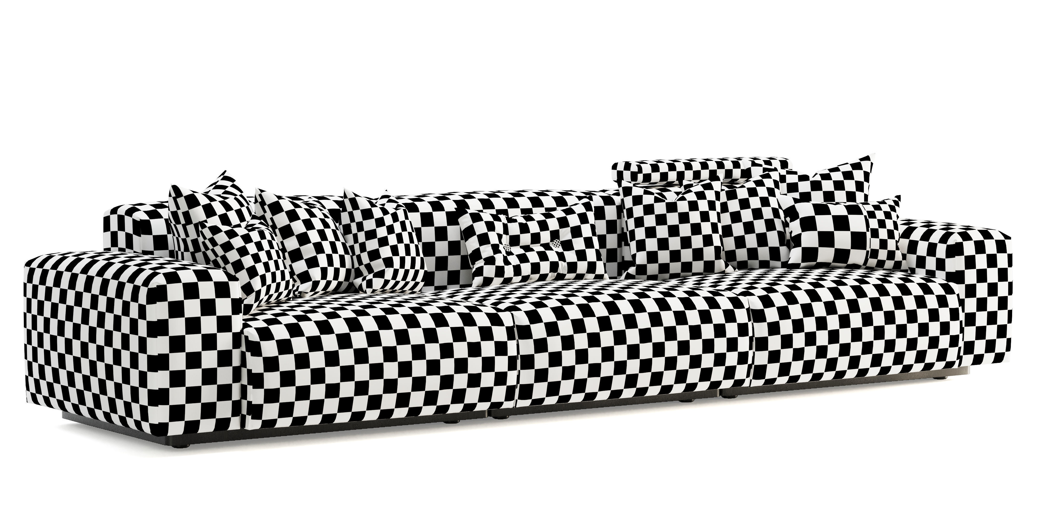 Vitra Soft Modular Sofa Three-Seater 3D model_11