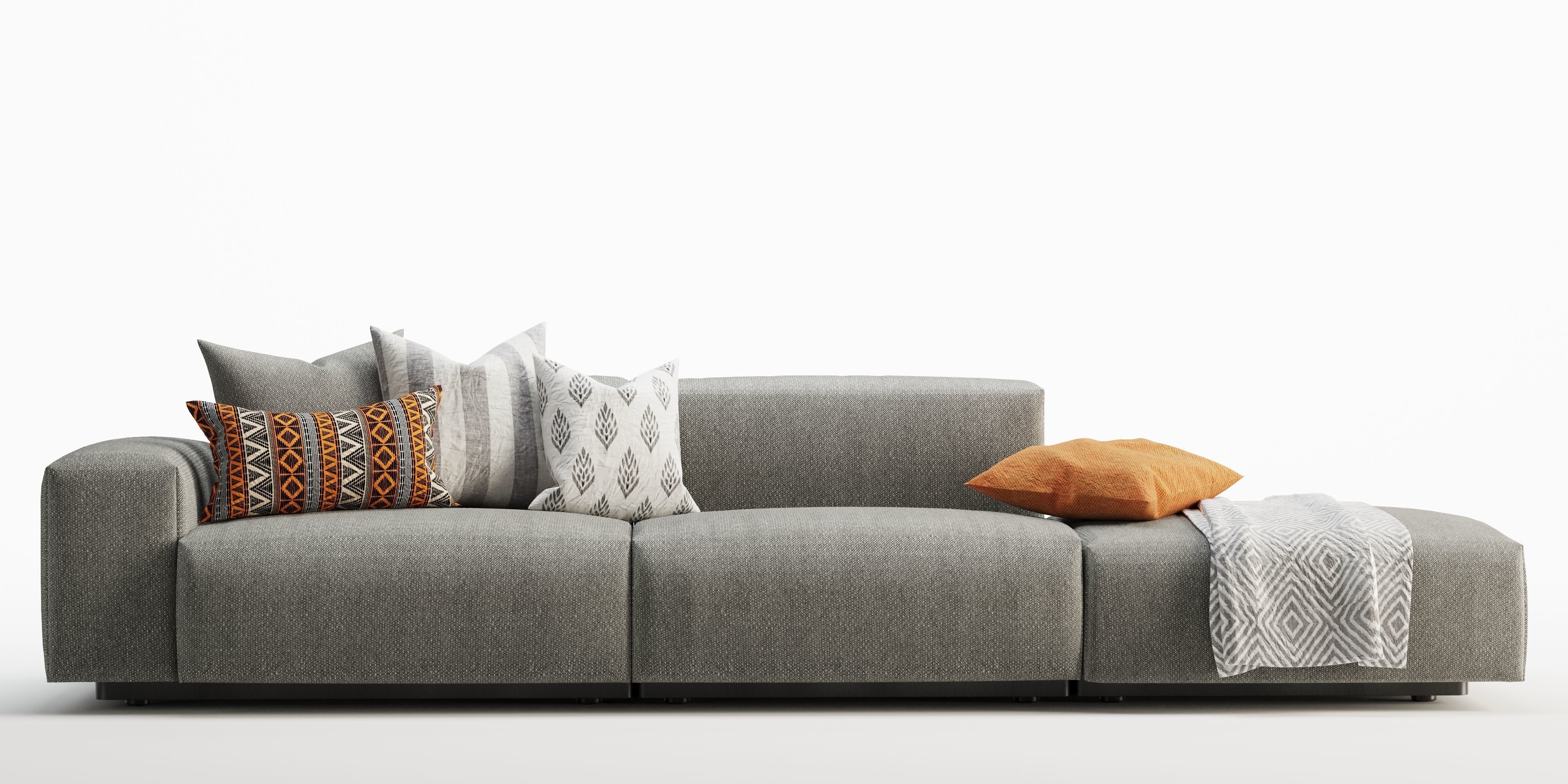 Vitra Soft Modular Sofa Three-Seater 3D model_13