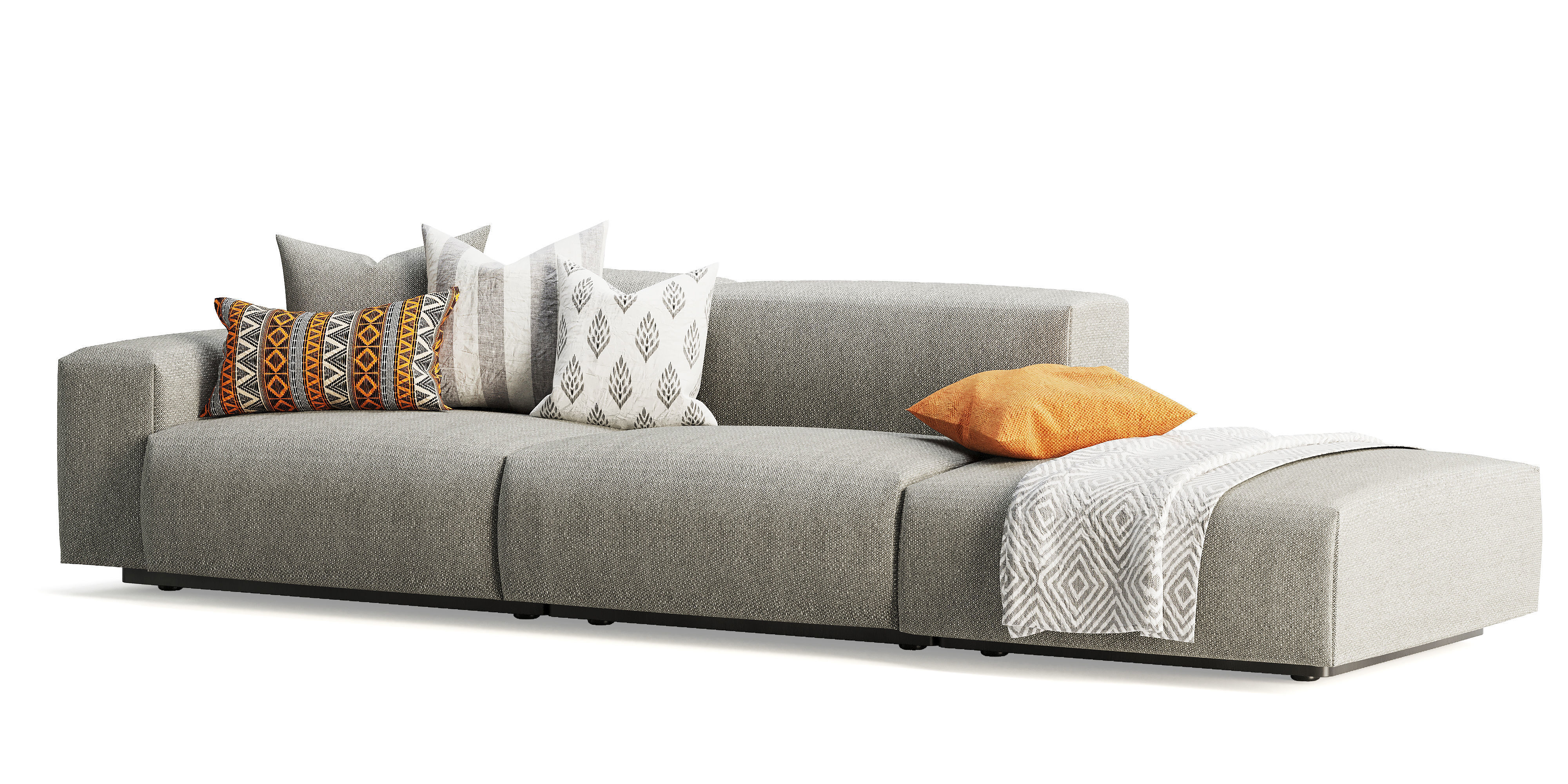 Vitra Soft Modular Sofa Three-Seater 3D model_4