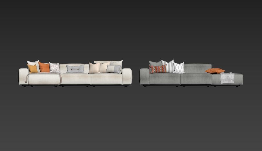 Vitra Soft Modular Sofa Three-Seater 3D model_16
