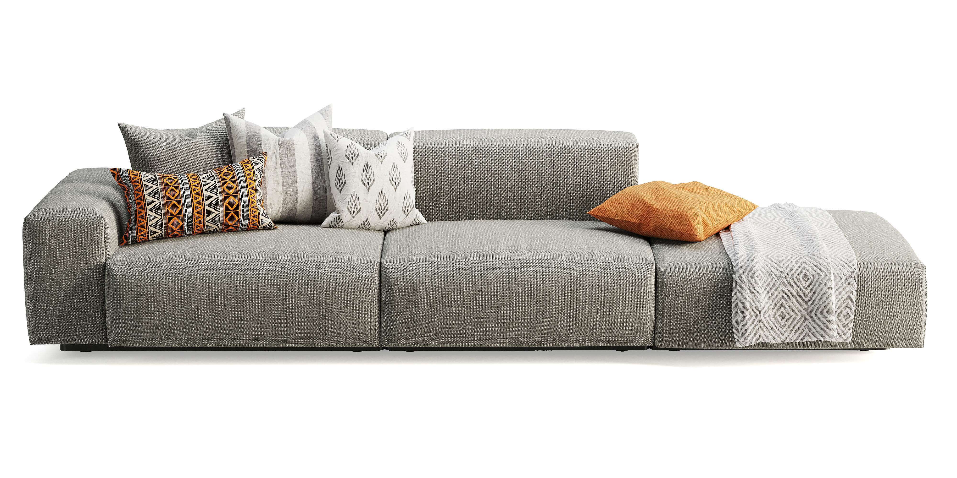 Vitra Soft Modular Sofa Three-Seater 3D model_6