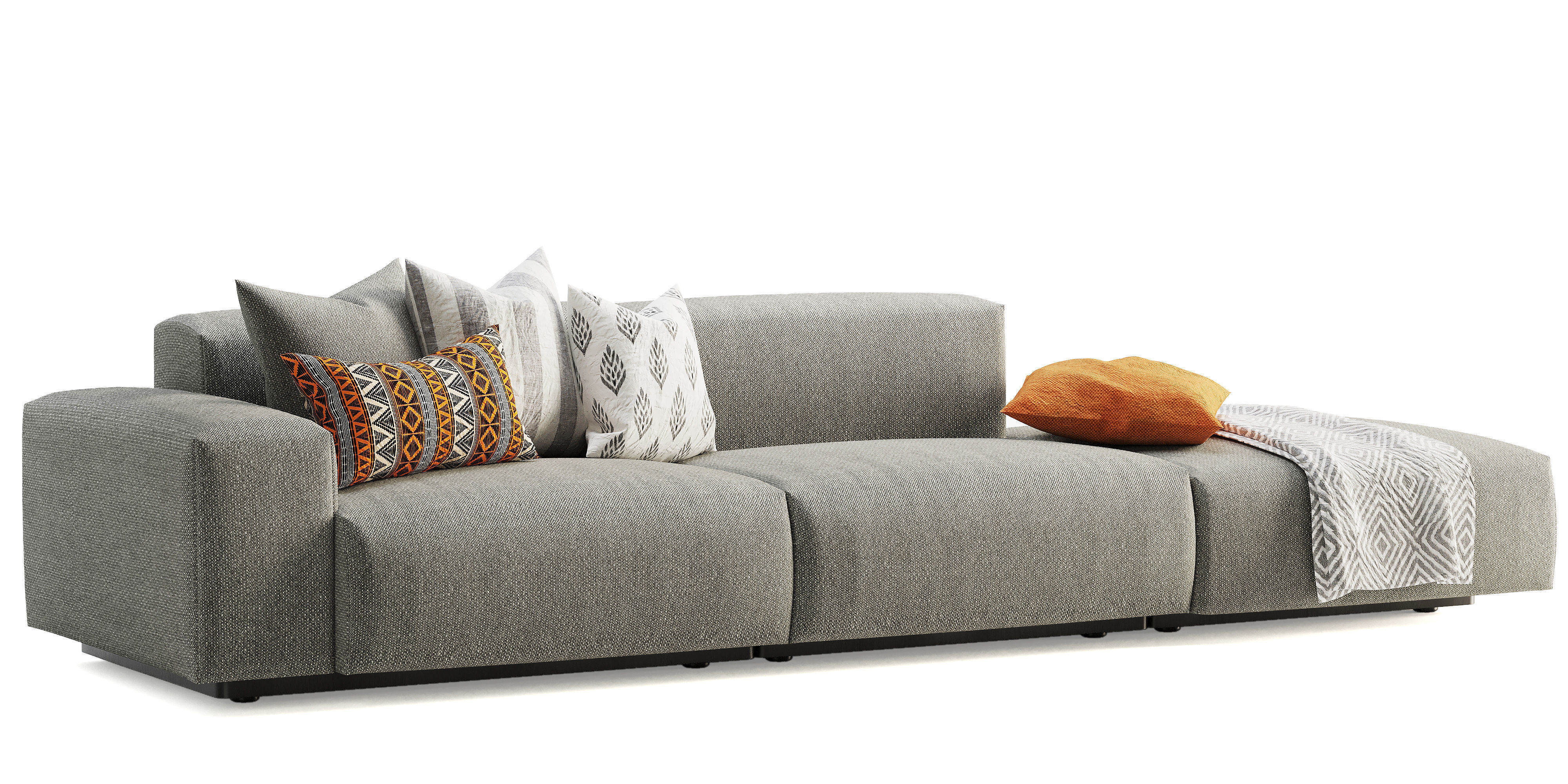 Vitra Soft Modular Sofa Three-Seater 3D model_5