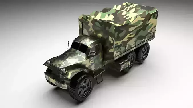 Military Truck URAL 4320 Russian 3D model