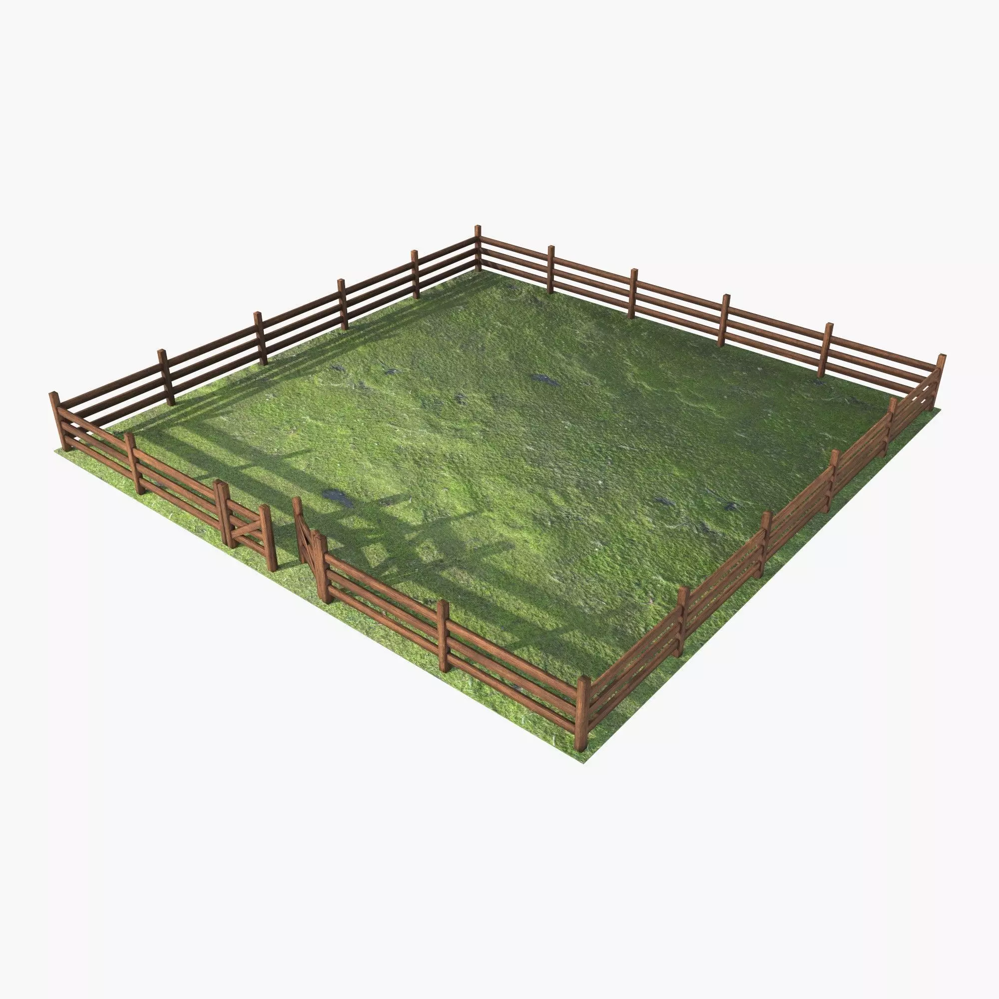 corral for livestock Low-poly 3D model
