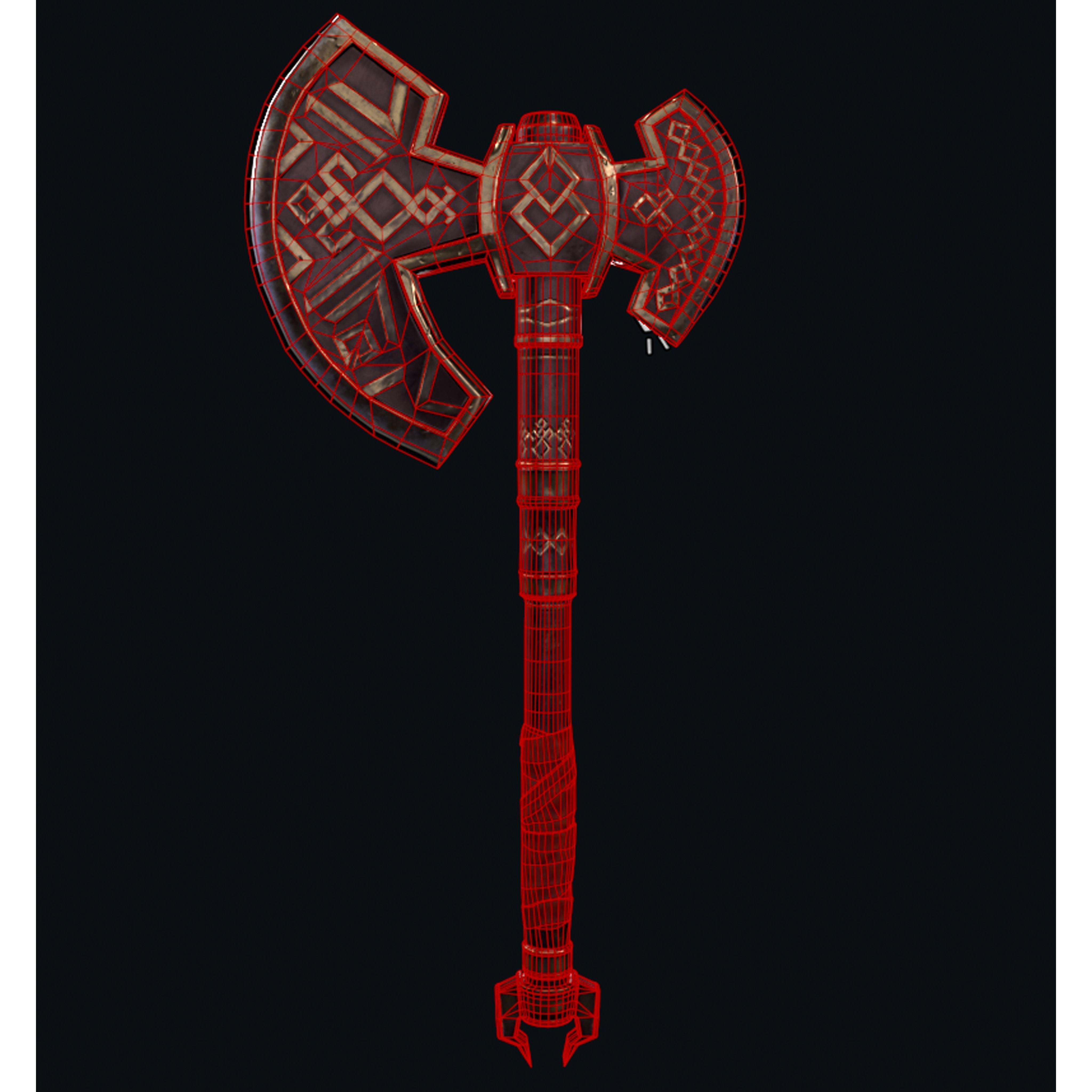 Dwarf axe 3D model CGTrader