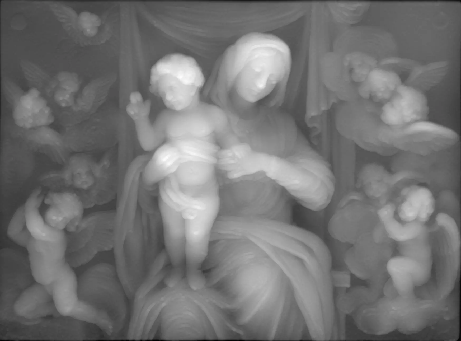 Madonna with baby Jesus 3D model_0
