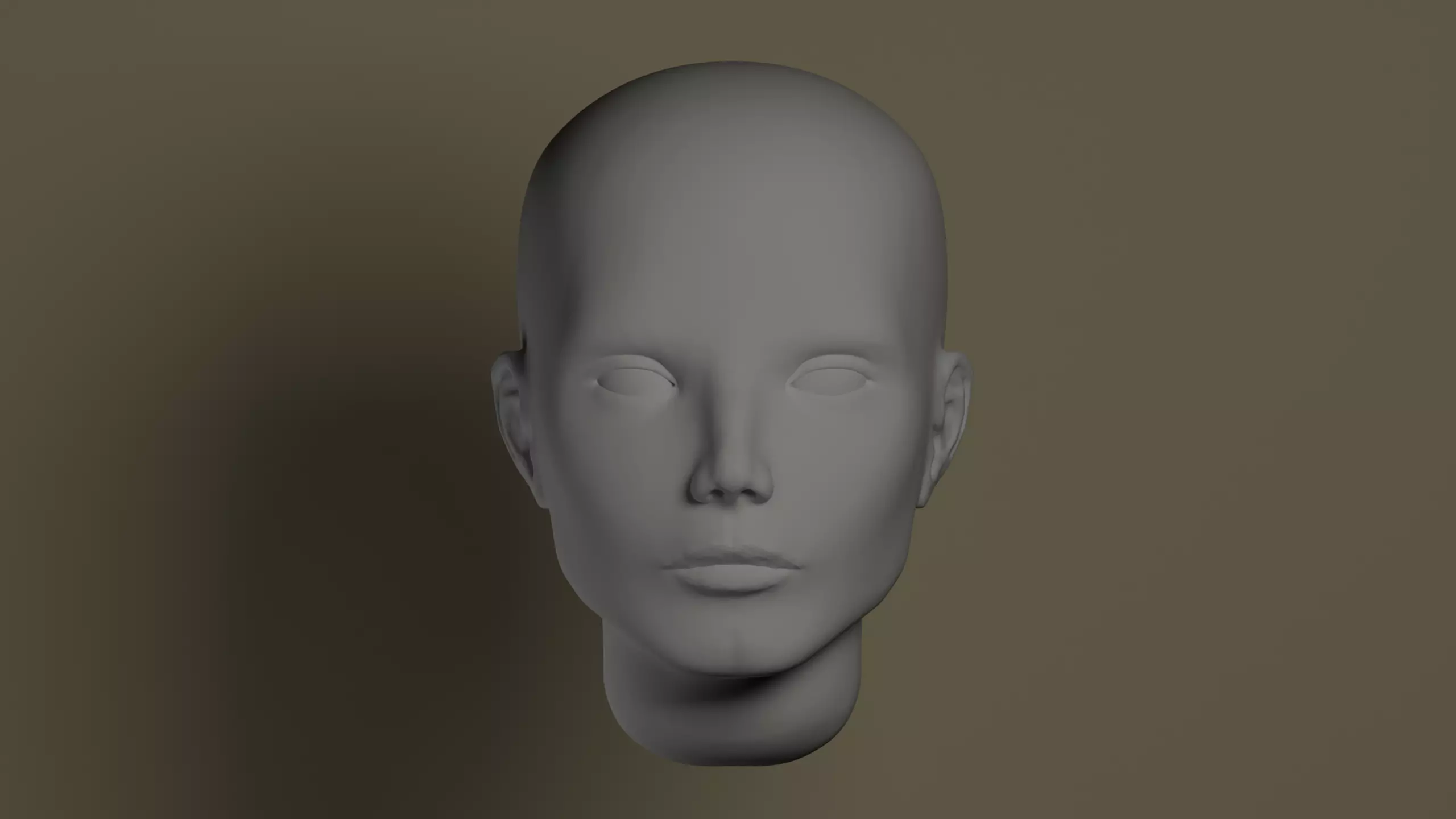 Male head Free 3D model_0