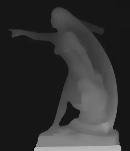 Woman statue of pointing at something