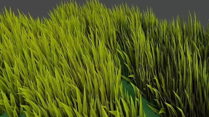 Grass Geometry Nodes Blender Low-poly 3D model