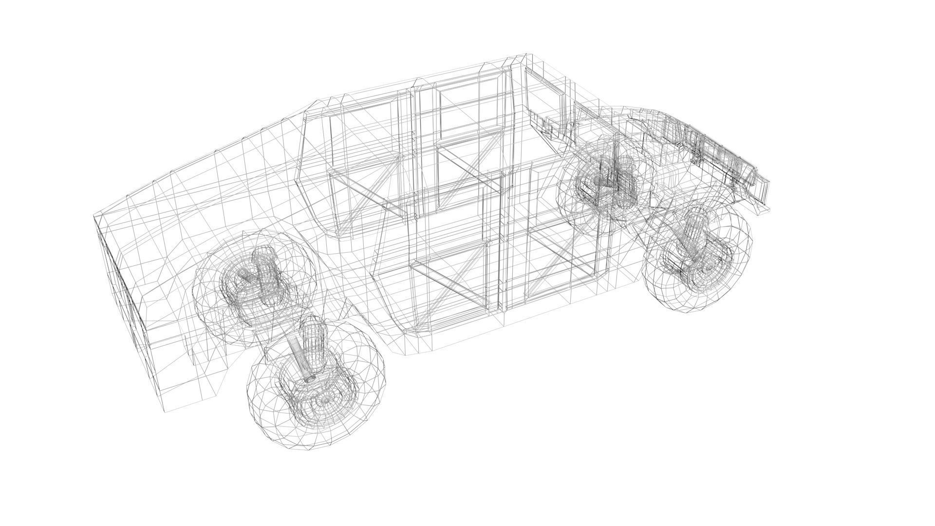 HMMWV Military Humvee 3D model_21