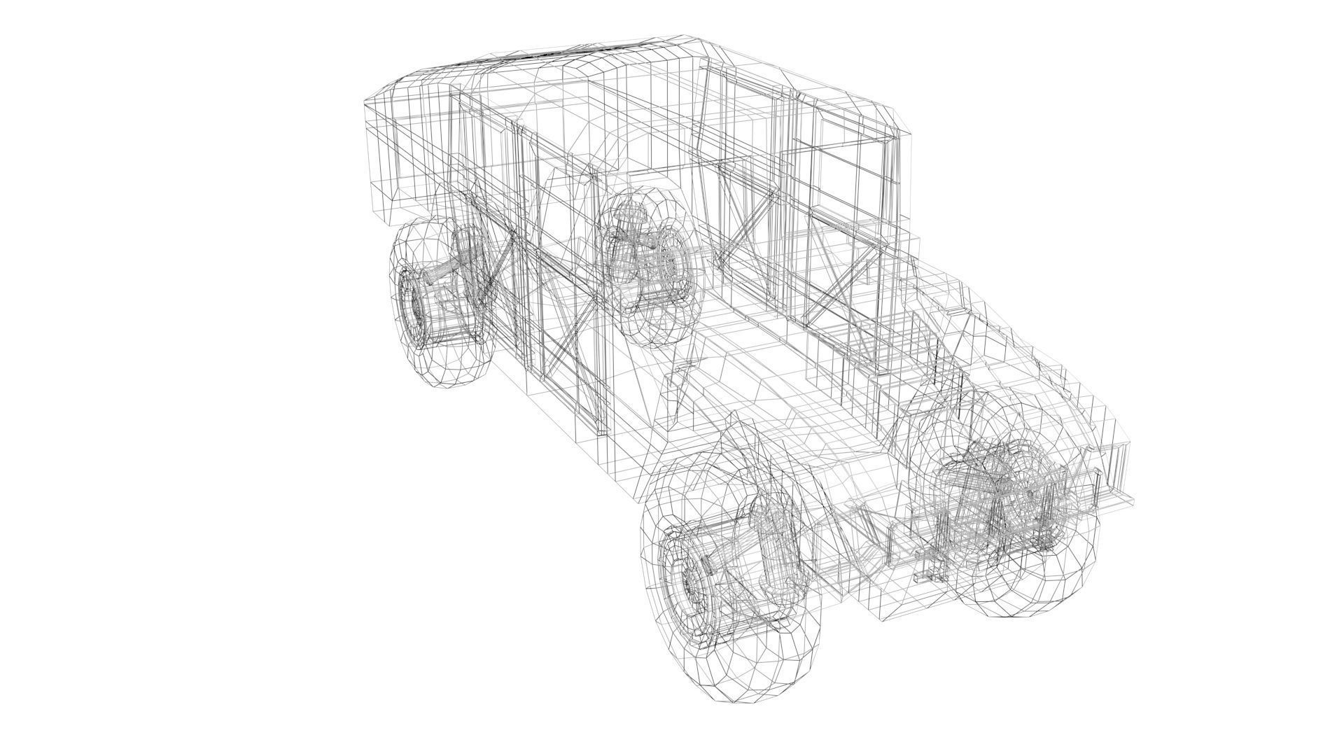 HMMWV Military Humvee 3D model_22