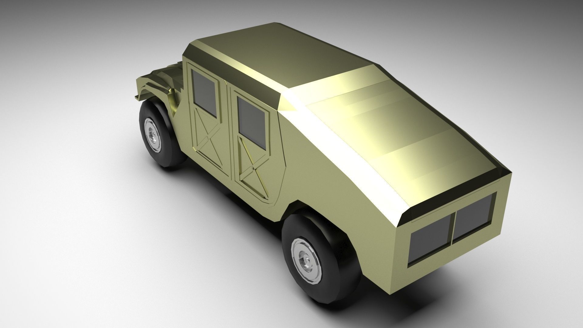 HMMWV Military Humvee 3D model_1
