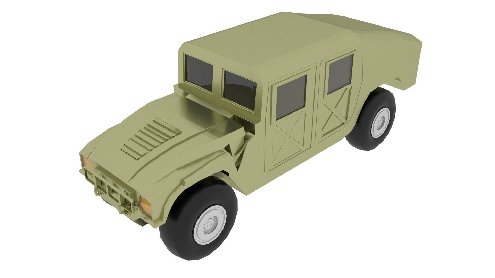HMMWV Military Humvee 3D model_9
