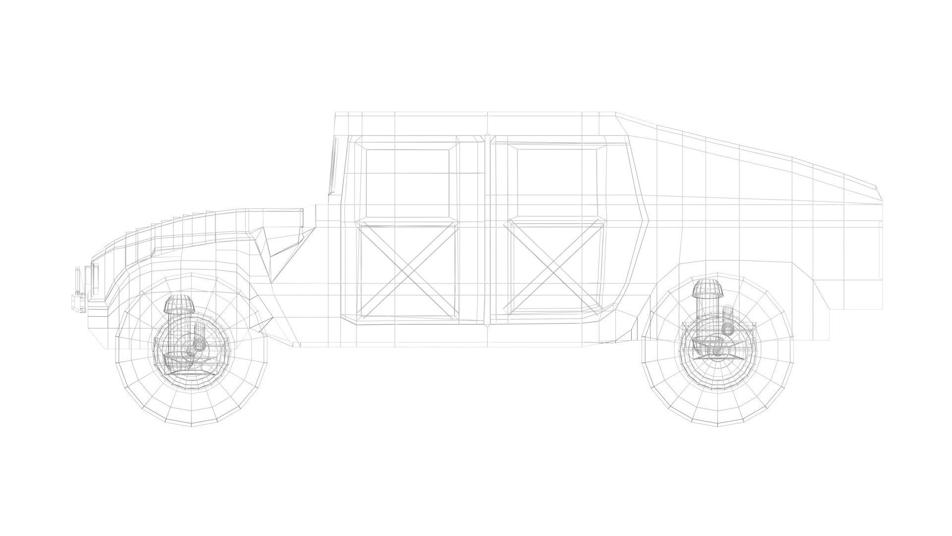 HMMWV Military Humvee 3D model_24