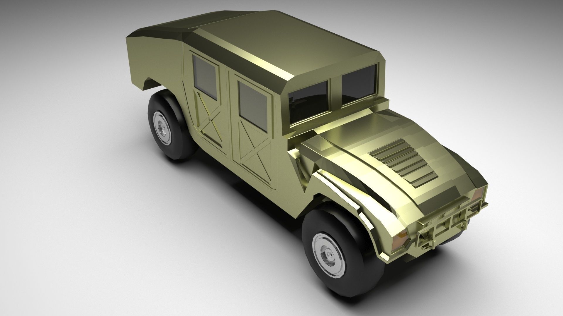 HMMWV Military Humvee 3D model_3