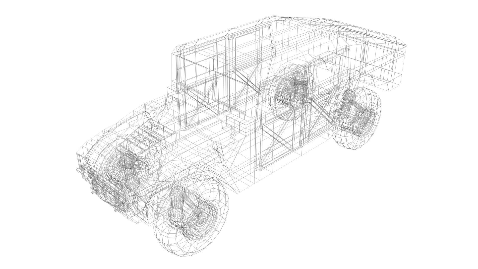 HMMWV Military Humvee 3D model_19