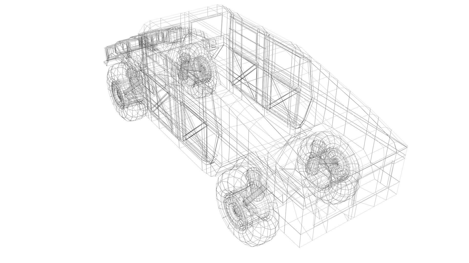 HMMWV Military Humvee 3D model_20