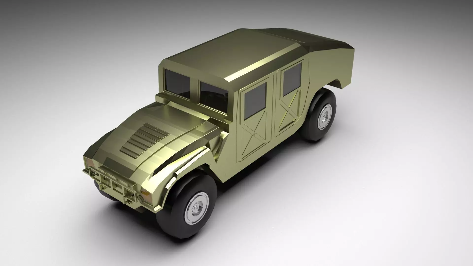 HMMWV Military Humvee 3D model_0