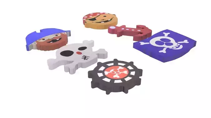 Pirate Erasers 3D model