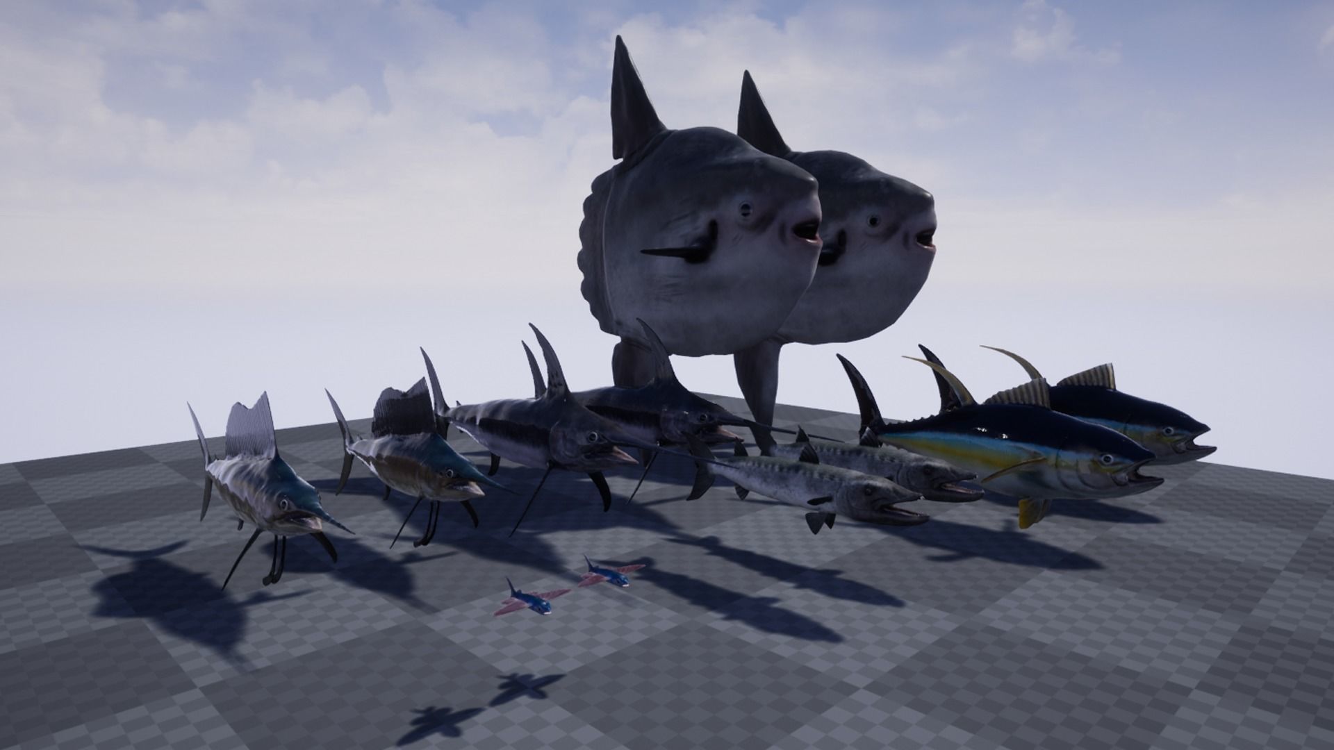 Sea fish pack Low-poly 3D model_7