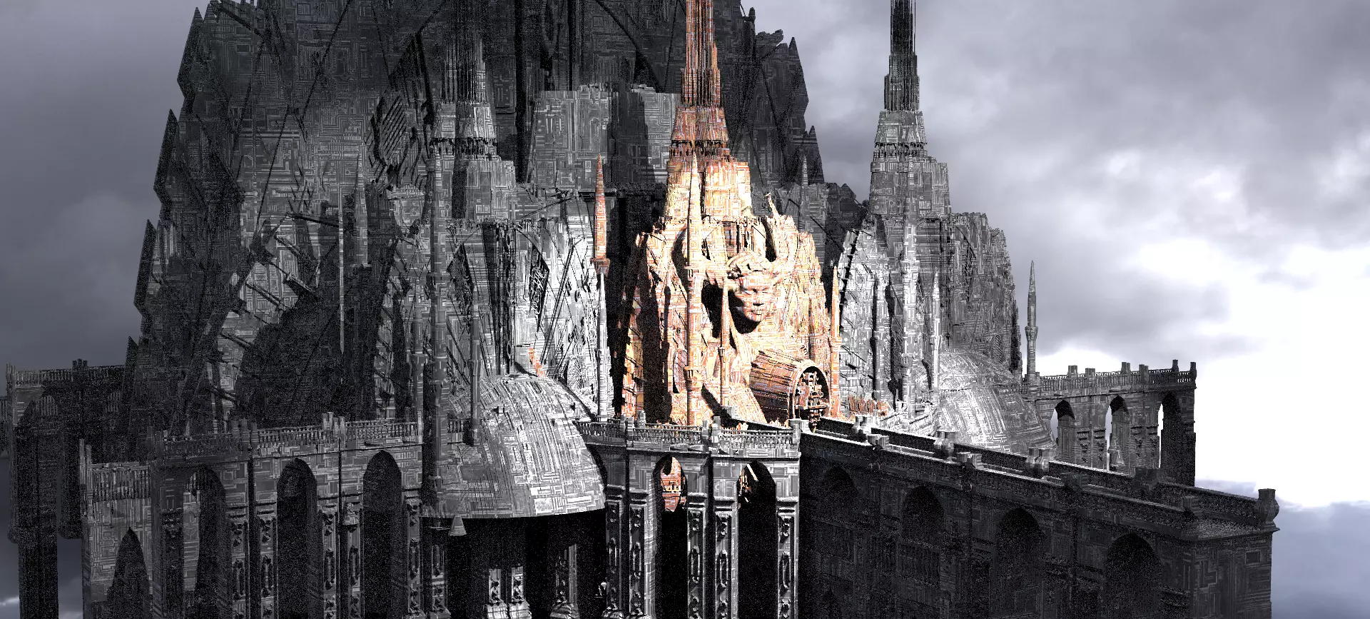 Alien Holy Temples 2 Kit bash 3D model