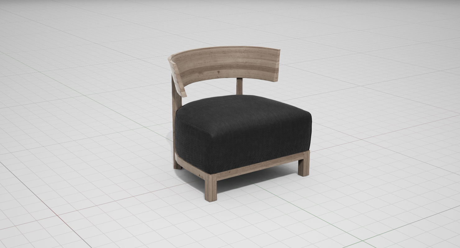 Flexform Thomas Chair UE4 Low-poly 3D model_8