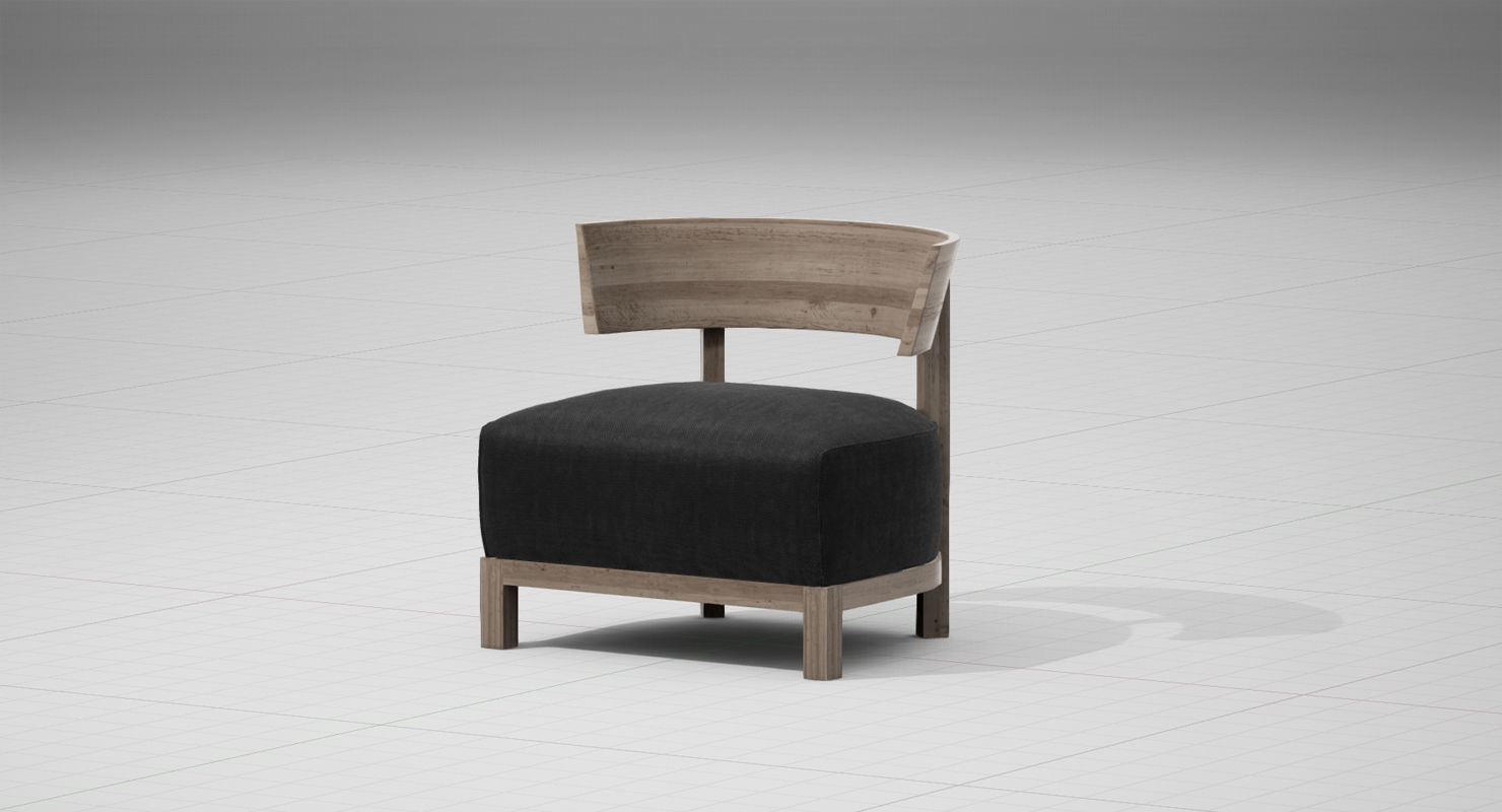 Flexform Thomas Chair UE4 Low-poly 3D model_1