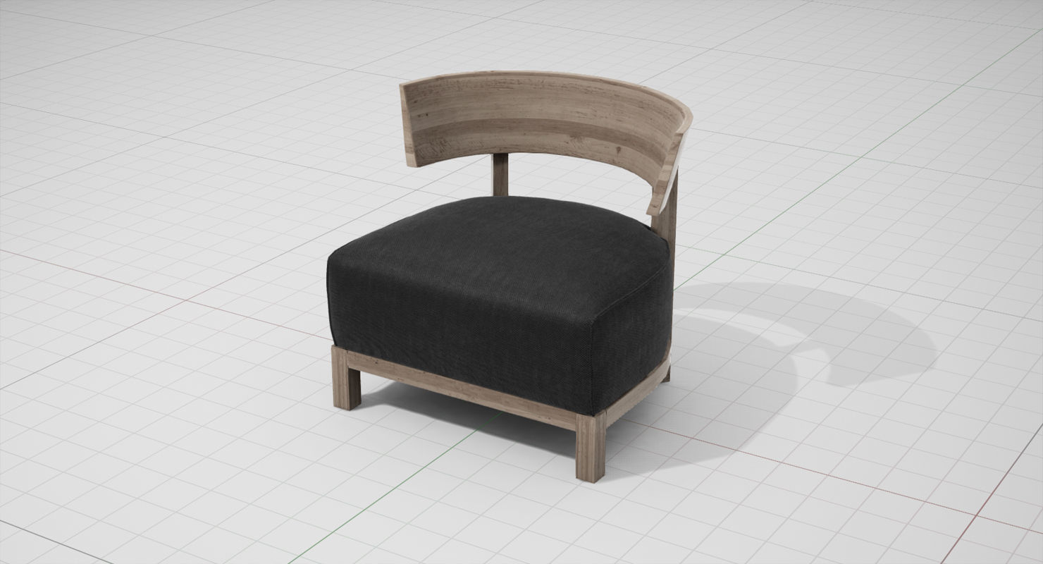 Flexform Thomas Chair UE4 Low-poly 3D model_5