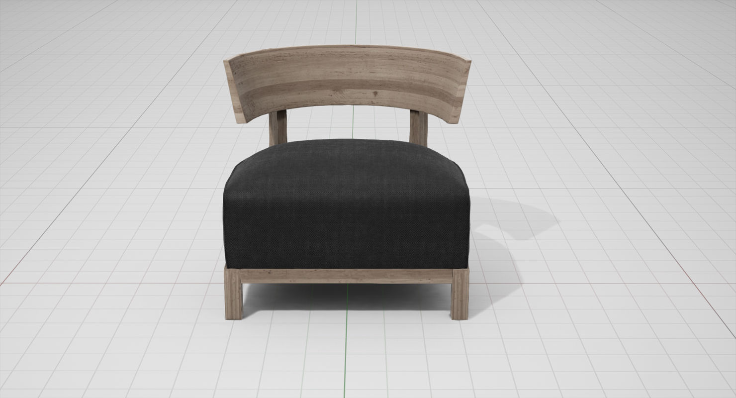 Flexform Thomas Chair UE4 Low-poly 3D model_7