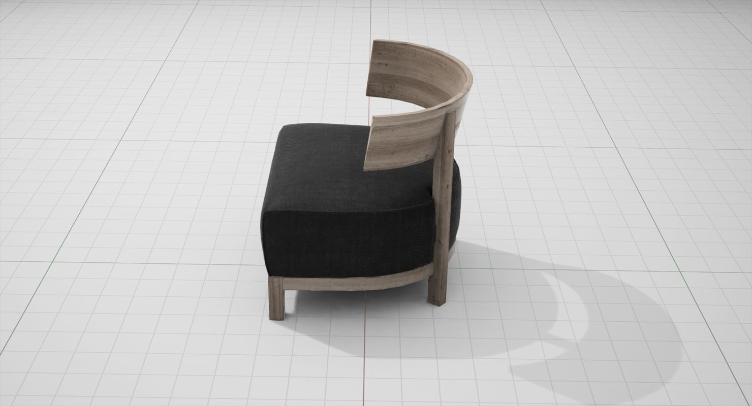 Flexform Thomas Chair UE4 Low-poly 3D model_11