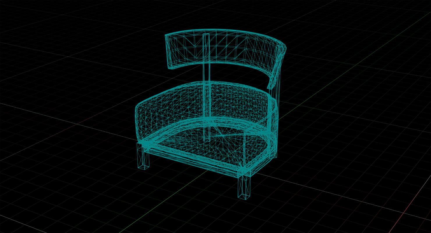 Flexform Thomas Chair UE4 Low-poly 3D model_6
