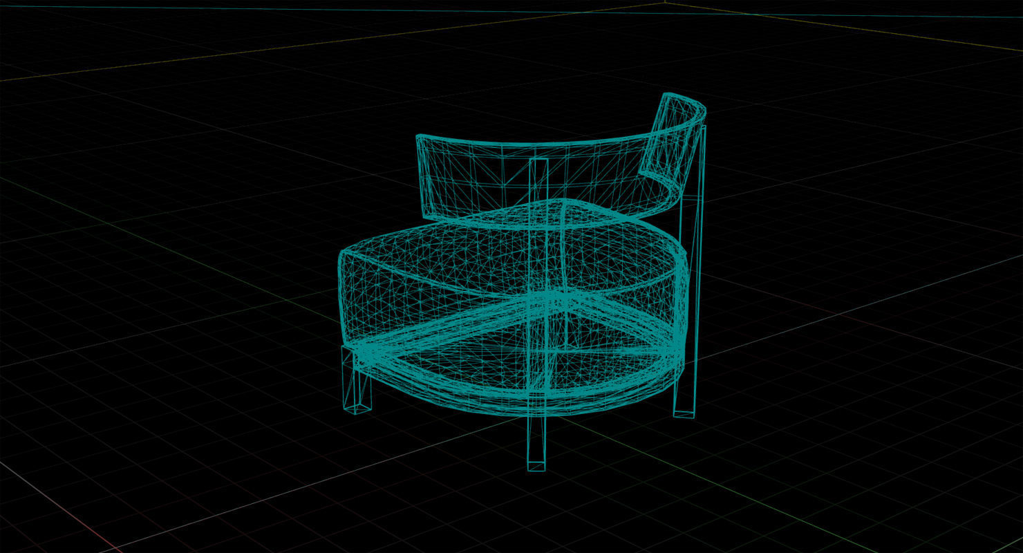Flexform Thomas Chair UE4 Low-poly 3D model_10