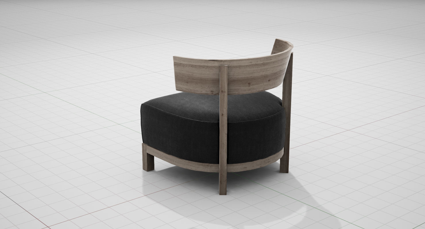 Flexform Thomas Chair UE4 Low-poly 3D model_9