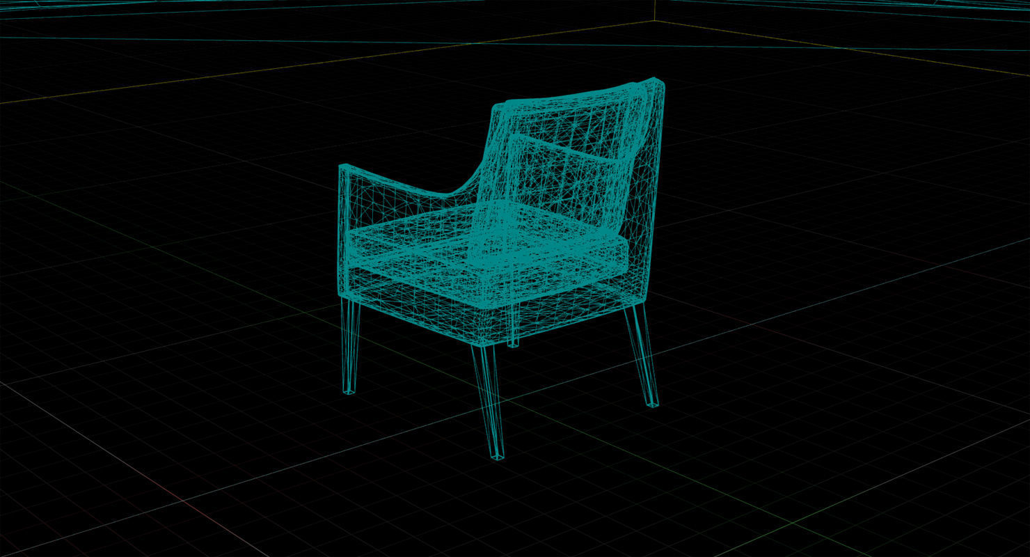 Flexform Pat Chair UE4 Low-poly 3D model_10