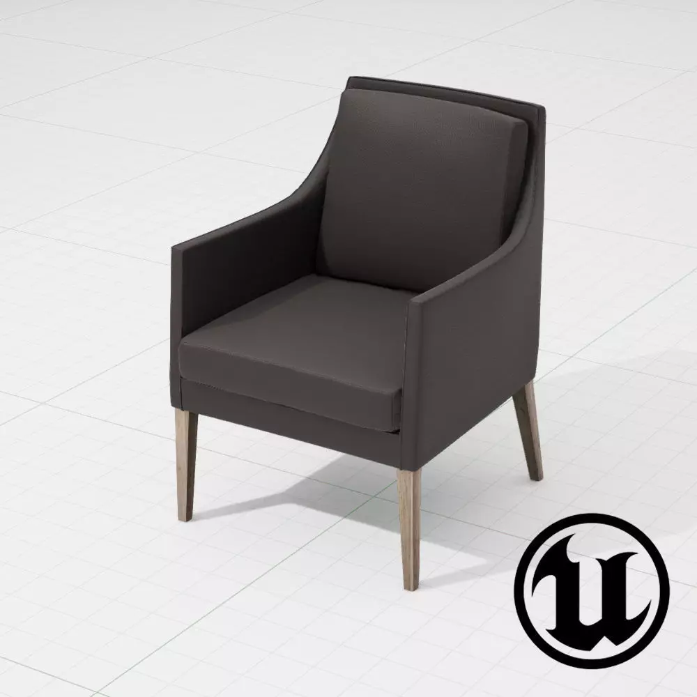 Flexform Pat Chair UE4 Low-poly 3D model_0