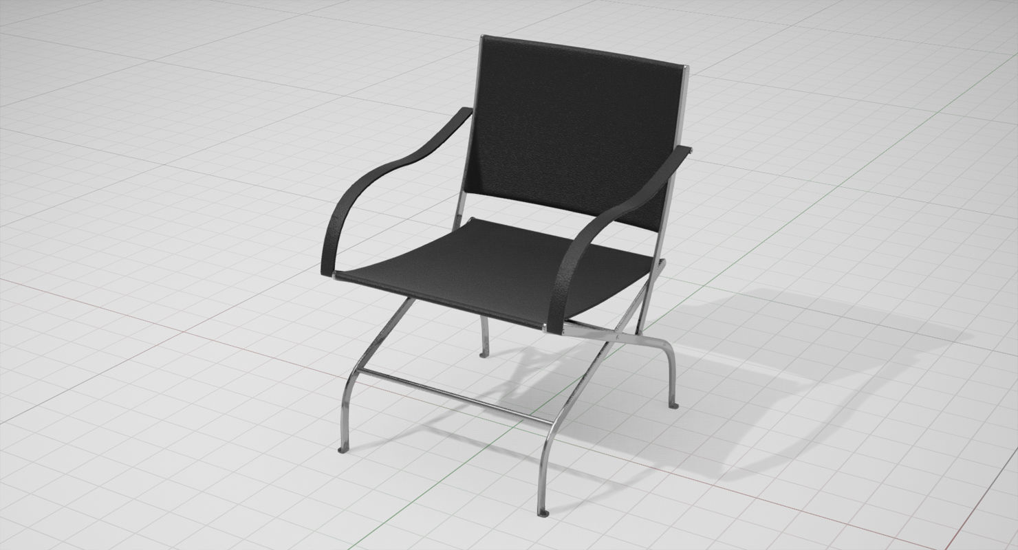 Flexform Carlotta Chair UE4 Low-poly 3D model_6
