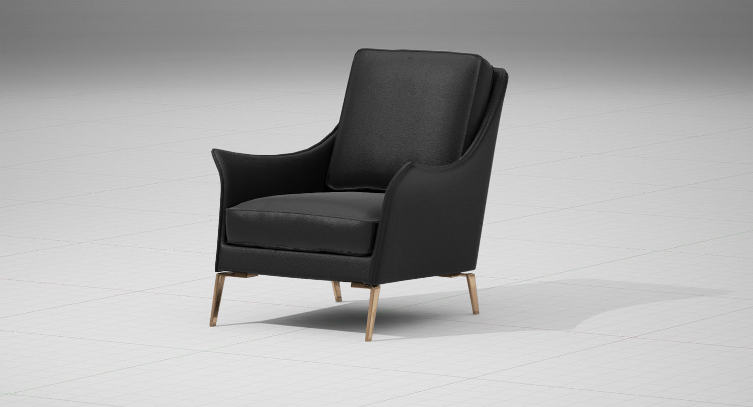 Flexform Boss Chair UE4 Low-poly 3D model_1