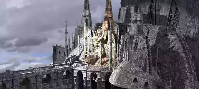Alien Holy Temples Kitbash 3 3D model