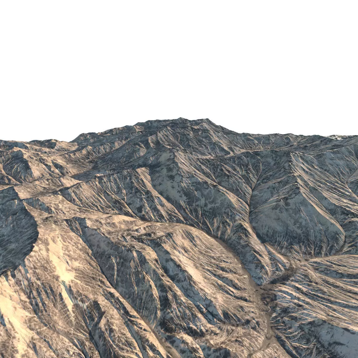 Mountain Terrain Landscape Low-poly 3D model