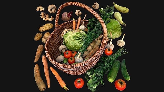 Medieval Market Stalls Tent Bazaar Food Vegetables Fruits Pack 5