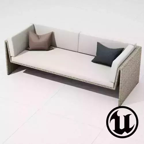 Dedon Slimline Sofa UE4 Low-poly 3D model