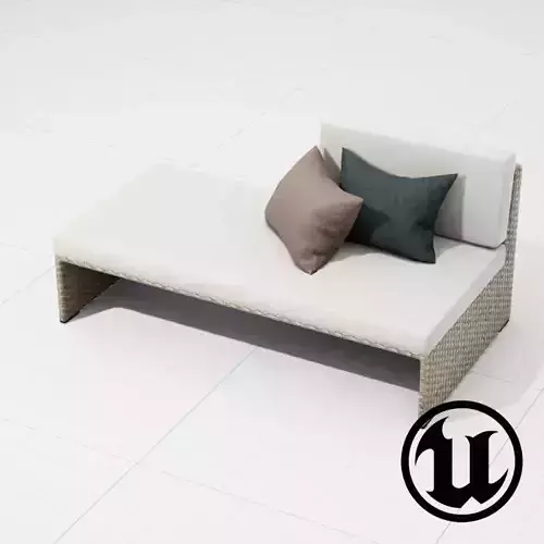 Dedon Slimline Lounger 002 UE4 Low-poly 3D model