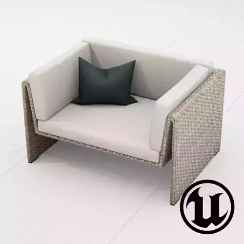 Dedon Slimline Chair 001 UE4 Low-poly 3D model