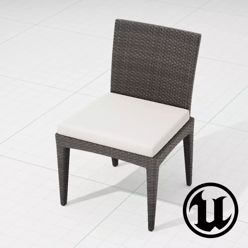 Dedon Panama Chair 003 UE4 Low-poly 3D model_0