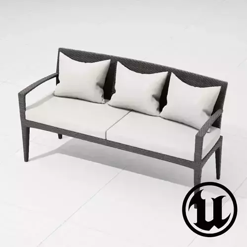 Dedon Panama Sofa Low-poly 3D model