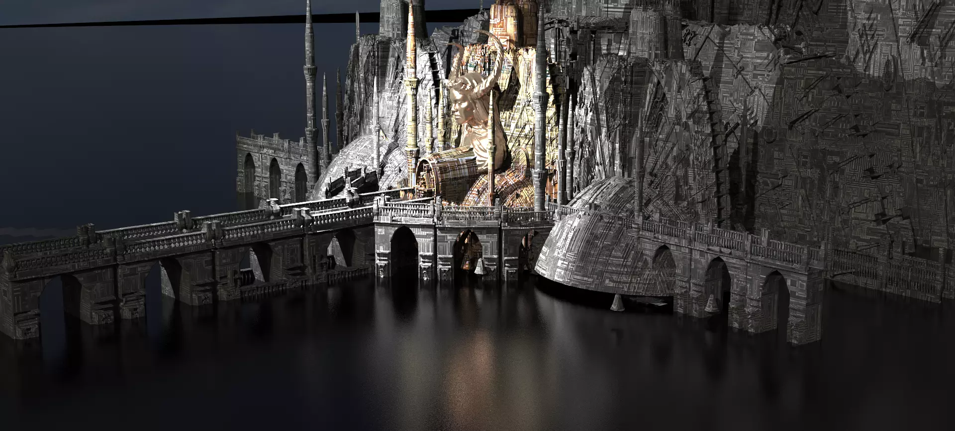 Covenant high Holy Temples Kitbash  3D model_0