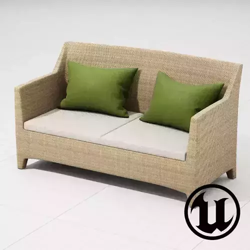 Dedon Barcelona 2 Seater UE4 3D model